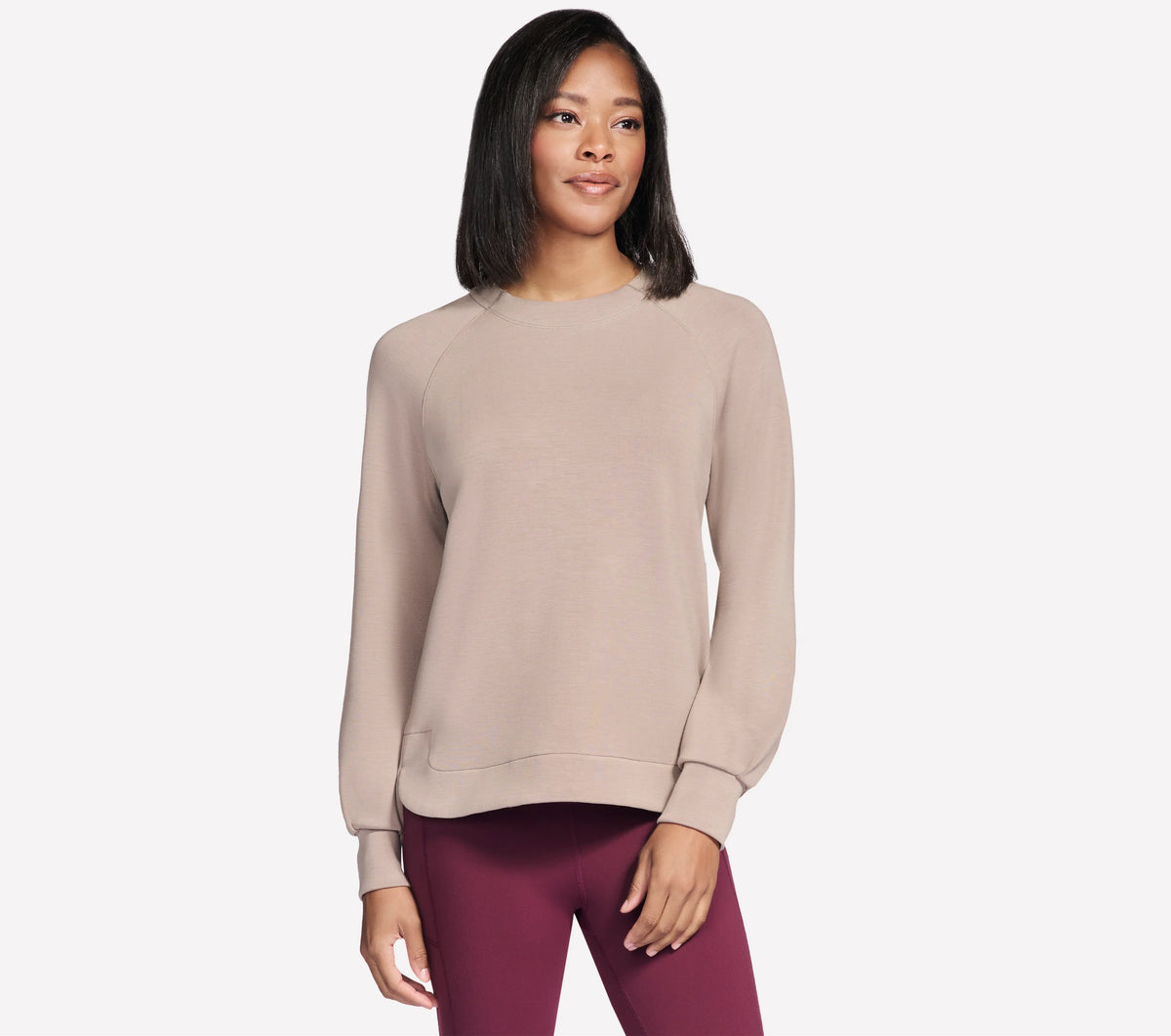 SKECHERS Women's Skechluxe Elevate Crewneck Sweatshirt - Taupe