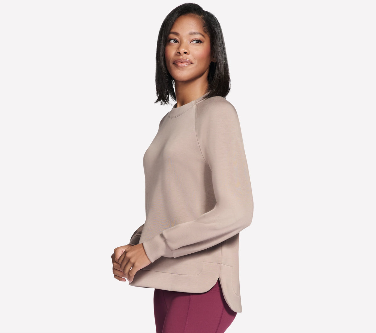 SKECHERS Women's Skechluxe Elevate Crewneck Sweatshirt - Taupe