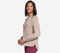 SKECHERS Women's Skechluxe Elevate Crewneck Sweatshirt - Taupe