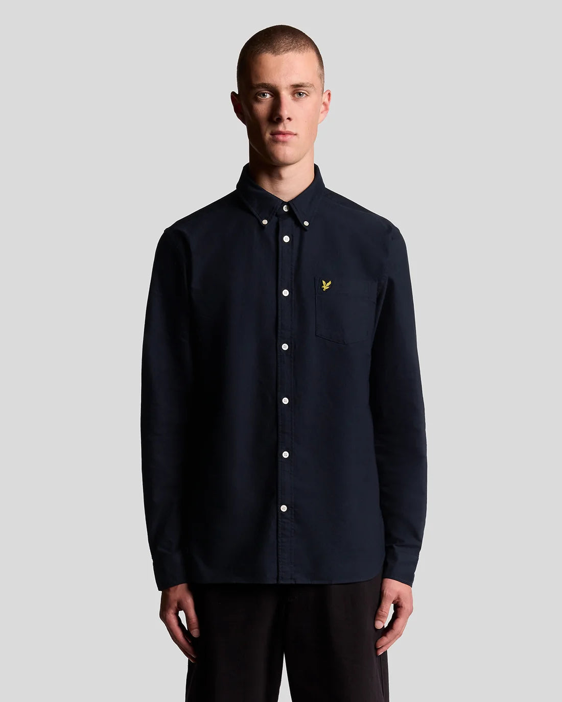 LYLE & SCOTT Cotton Button Down Oxford Shirt - Navy