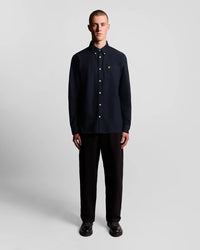 LYLE & SCOTT Cotton Button Down Oxford Shirt - Navy