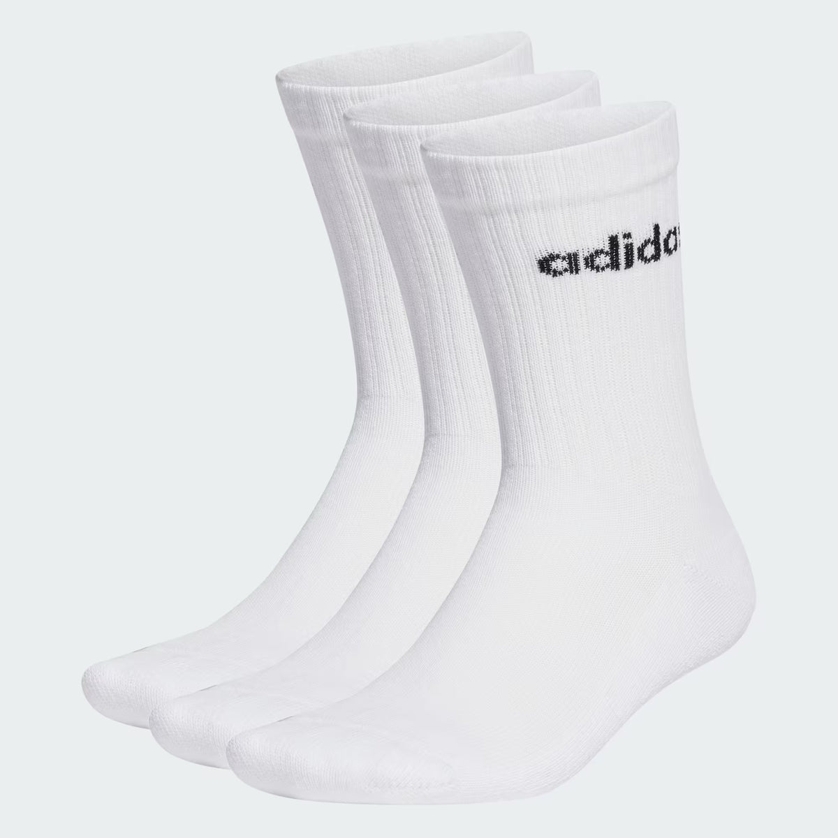 ADIDAS Linear Crew Cushioned Socks 3 Pairs - White