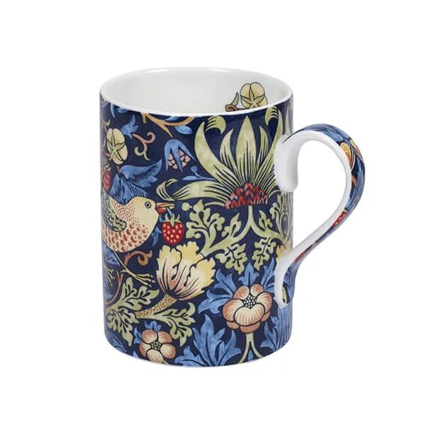 MORRIS & CO Strawberry Thief Mug in a Gift Box - Blue