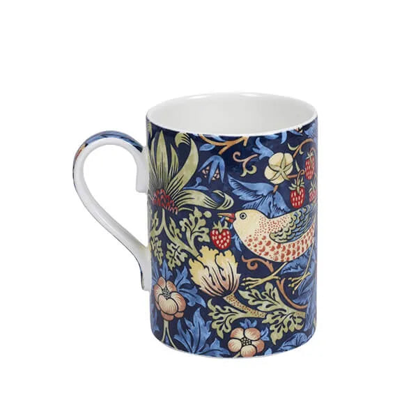 MORRIS & CO Strawberry Thief Mug in a Gift Box - Blue