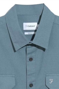 FARAH Classic Marlow LS Overshirt - Soft Blue