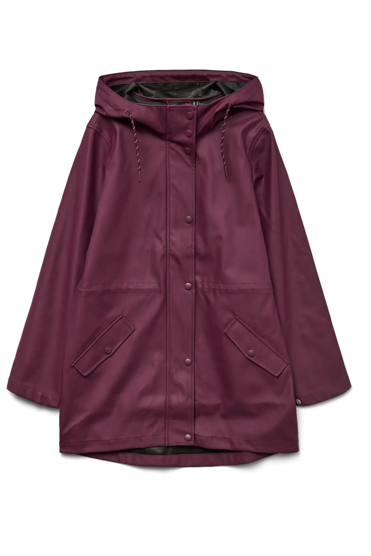 VERO MODA Malou Coated Rain Jacket - Burgundy