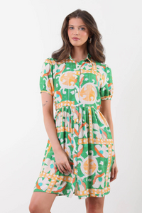 MARC ANGELO Summer Shirt Dress - Green