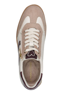 MARCO TOZZI Side Zip Low Trainer - Cream