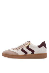 MARCO TOZZI Side Zip Low Trainer - Cream
