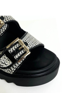 UNA HEALY Mustang Double Strap Sliders - Aran