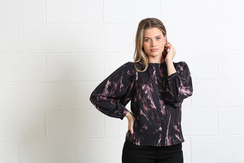 RANT & RAVE Naomi Top - Black Print