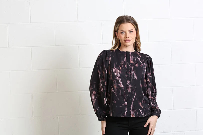 RANT & RAVE Naomi Top - Black Print