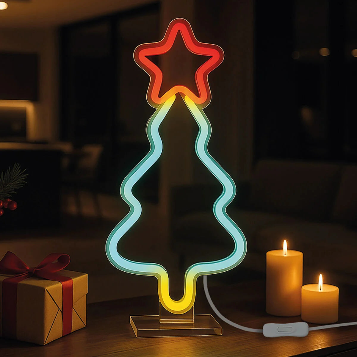 LEGAMI Neon-Effect LED Lamp - Xmas Tree - It's a Sign
