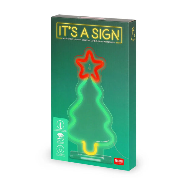 LEGAMI Neon-Effect LED Lamp - Xmas Tree - It's a Sign