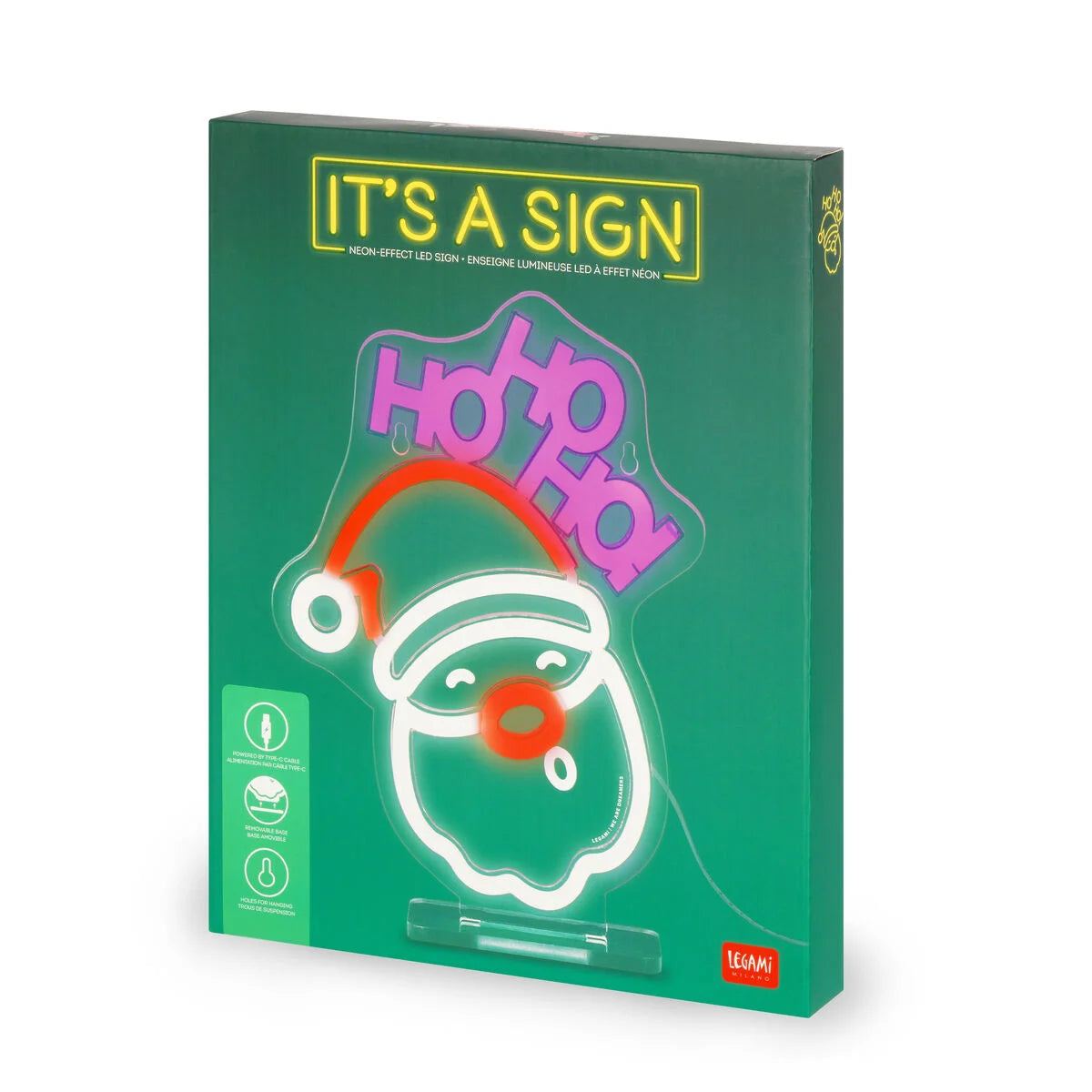 Legami - Ledlamp met neon-effect, It's a Sign, H 19 cm, Rainbow thema, dubbele voeding, USB-kabel (meegeleverd) of batterijen (niet inbegrepen), tafellamp, veelkleurig licht Legami - Ledlamp met neon-effect, It's a Sign, H 19 cm, Rainbow thema, dubbele voeding, USB-kabel (meegeleverd) of batterijen (niet inbegrepen), tafellamp, veelkleurig licht