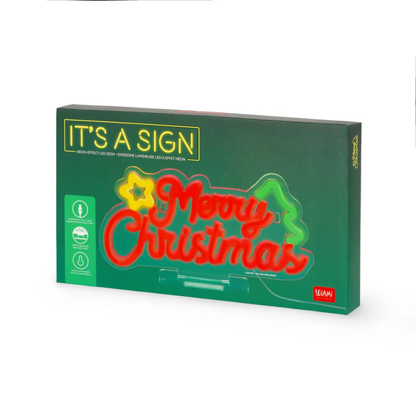 LEGAMI Neon-Effect LED Lamp - Merry Xmas - It's a Sign