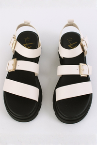 UNA HEALY Nearly There Sandals - Cream