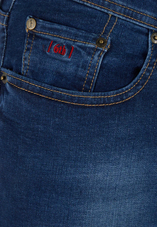 6th SENSE Nevada Straight Jean - Stonewash