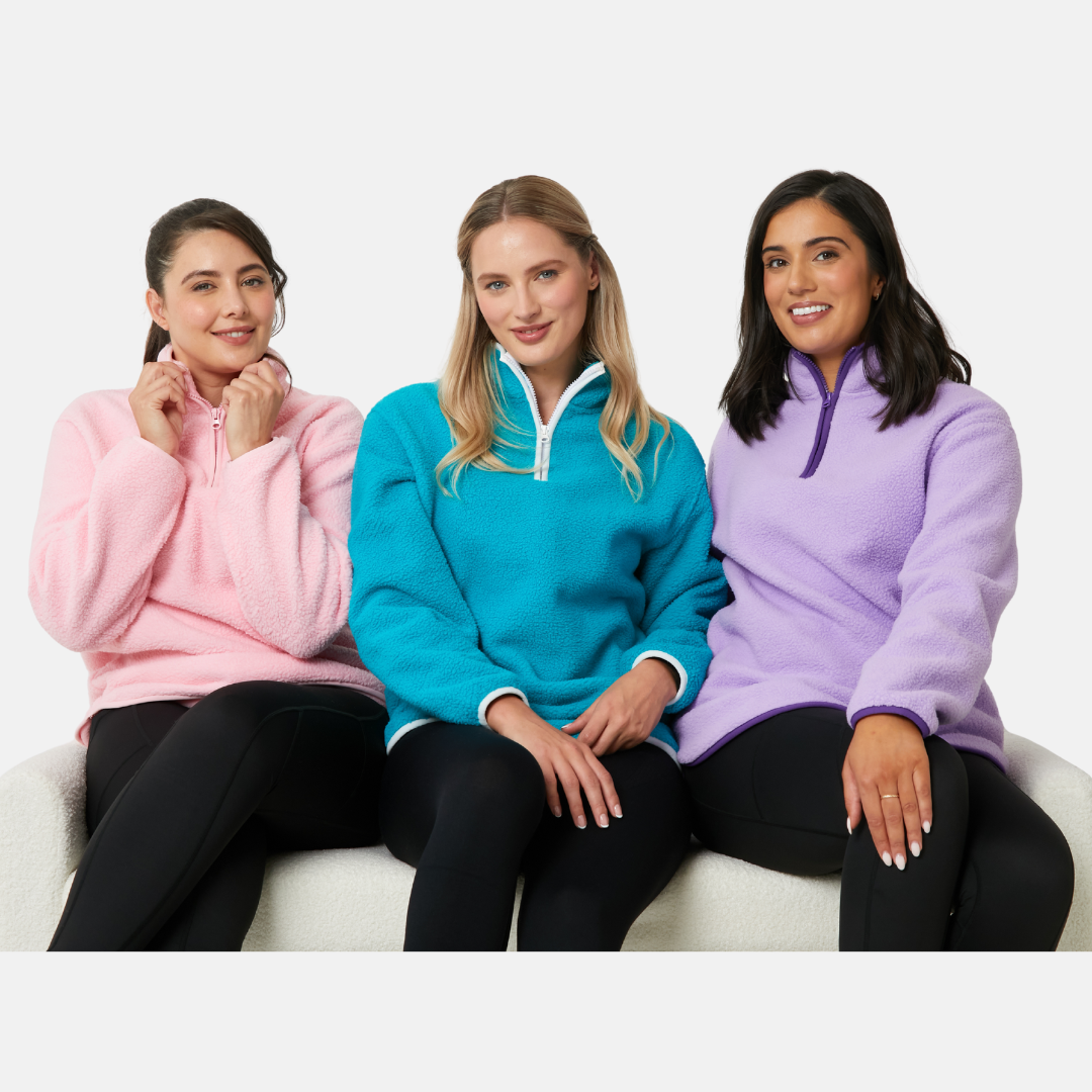 FIT PINK Fleece Half Zip Top - Teal