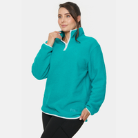 FIT PINK Fleece Half Zip Top - Teal