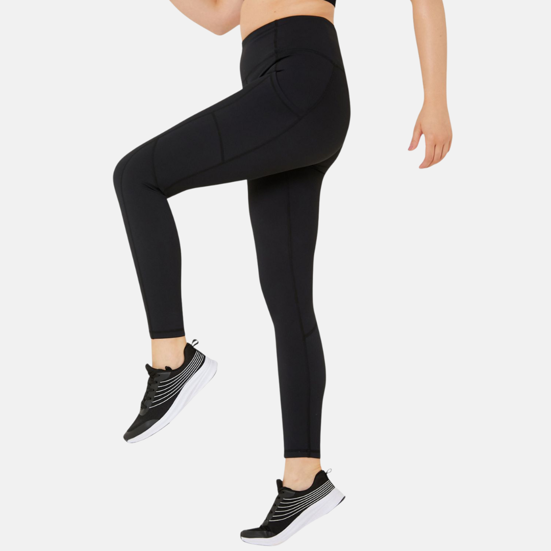 FIT PINK Elevate Full Length Gym Leggings - Black