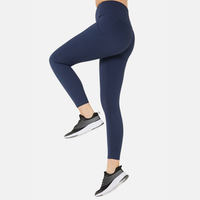 FIT PINK Elevate Full Length Gym Leggings - Navy