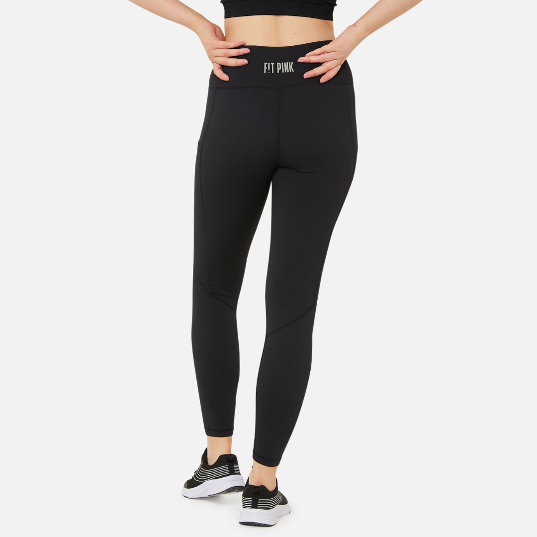 FIT PINK Elevate Full Length Gym Leggings - Black