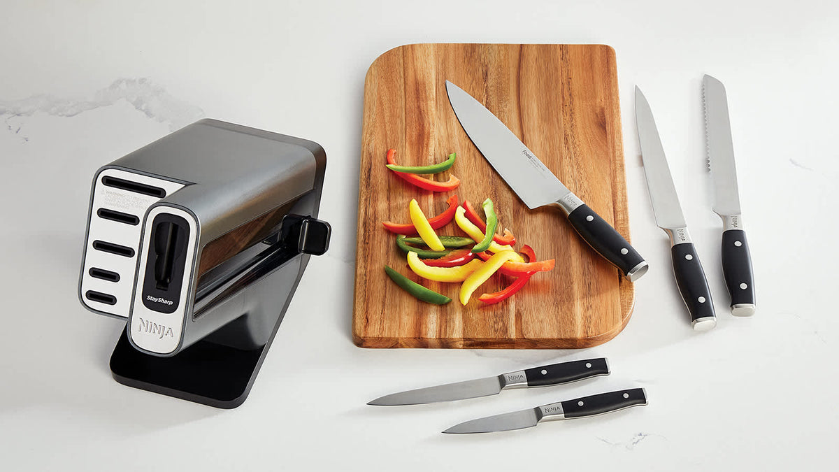 NINJA Foodi StaySharp Knife Block with Integrated Sharpener – 5Pc Set