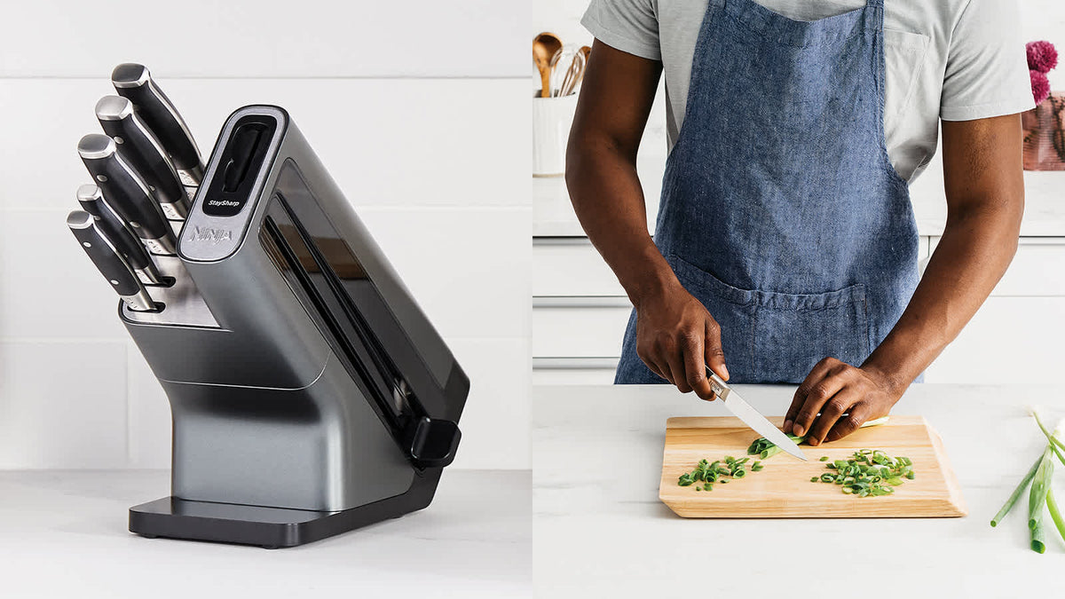 NINJA Foodi StaySharp Knife Block with Integrated Sharpener – 5Pc Set