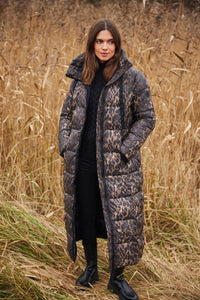 NORMANN Longline Animal Print Padded Coat