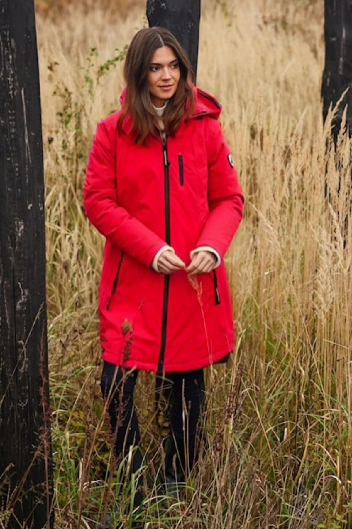 NORMANN Waterproof Hooded Raincoat - Red