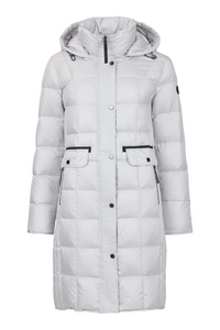 NORMANN Padded Quilted Winter Coat - Light Grey