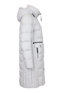 NORMANN Padded Quilted Winter Coat - Light Grey