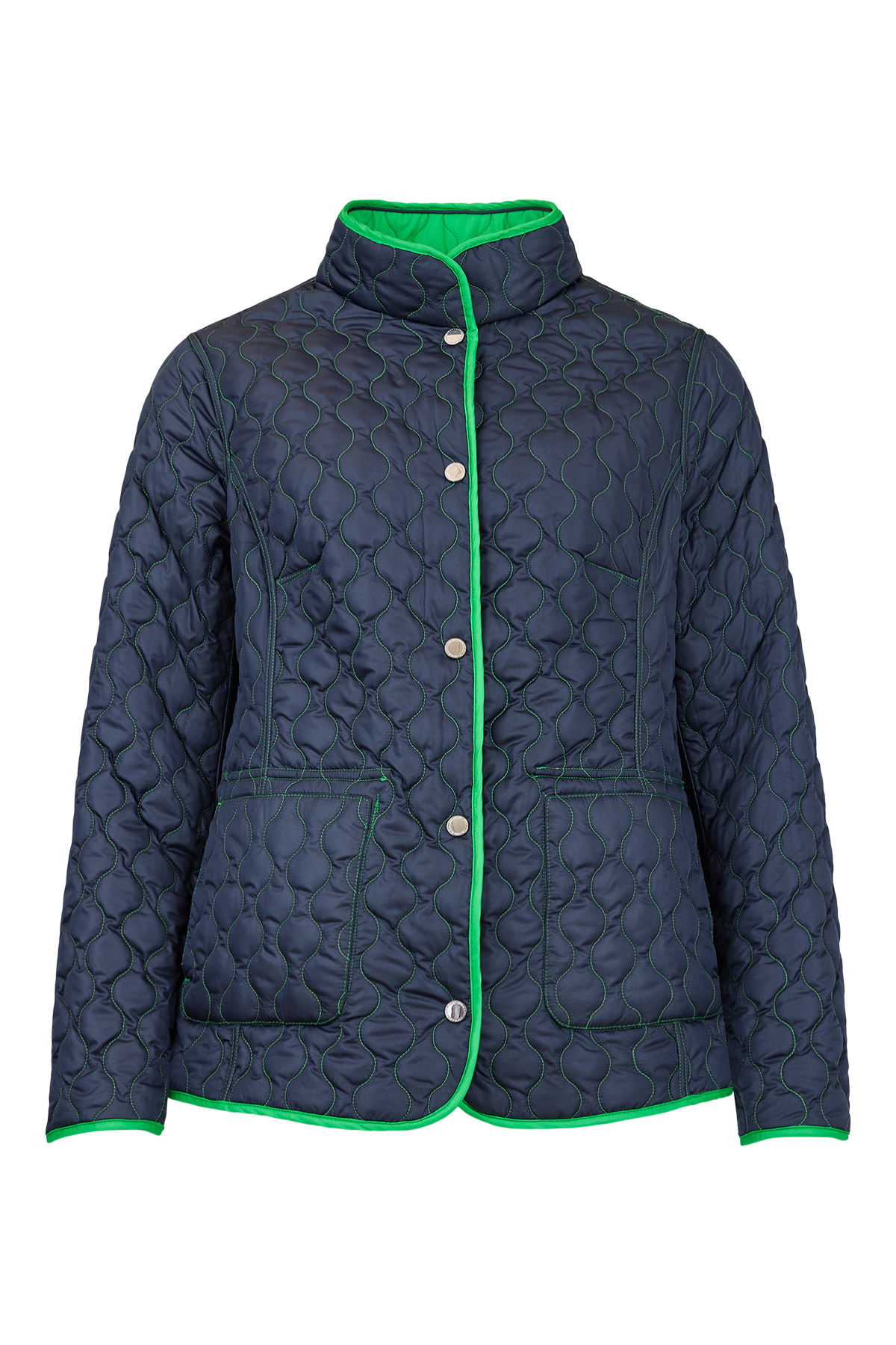 NORMANN Reversible Quilted Jacket - Green/Navy