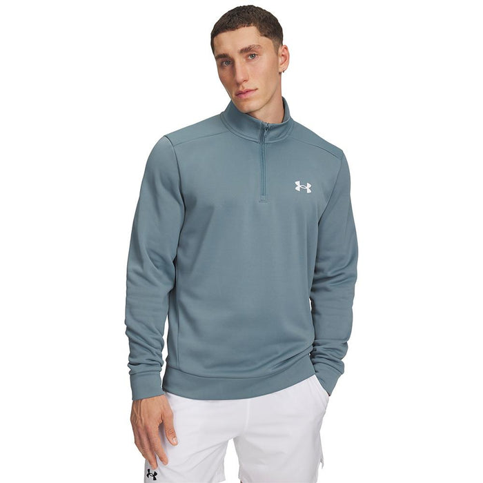 UNDER ARMOUR Men's Armour Fleece 1/4 Zip Top - Jasper Blue