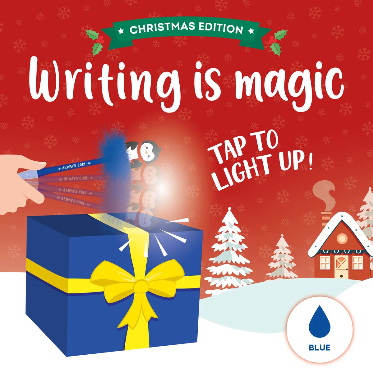 LEGAMI Light-up Ballpoint Pen - Penguin - Writing is Magic