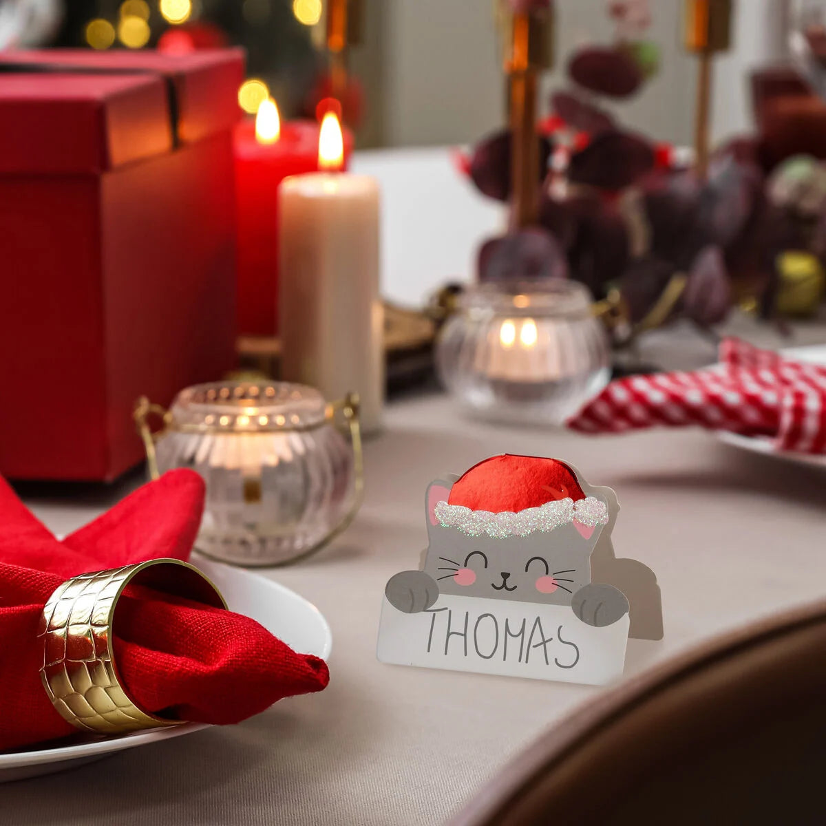 LEGAMI Set of 12 Christmas place cards