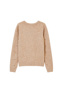 VILA JOY Priscilla Sequin Embelished Jumper - Natural