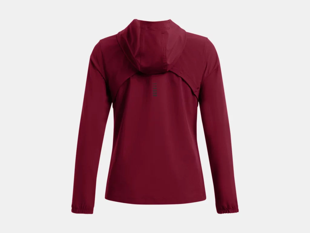 UNDER ARMOUR Woman's OutRun The Storm Jacket - Burgundy