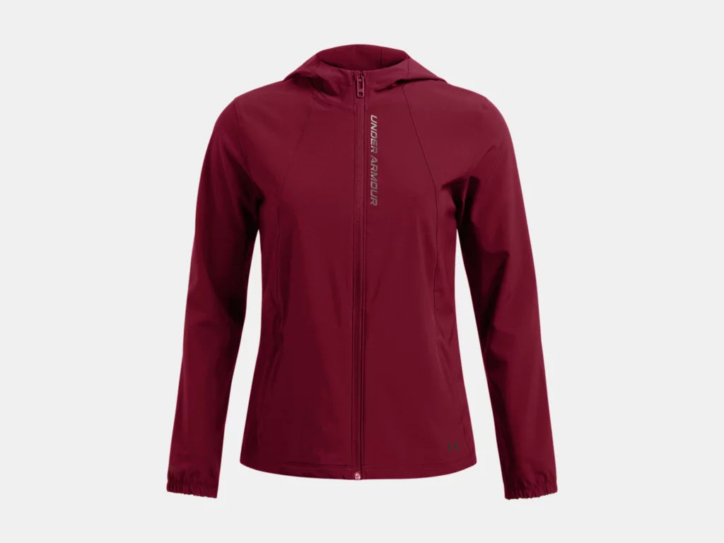 UNDER ARMOUR Woman's OutRun The Storm Jacket - Burgundy