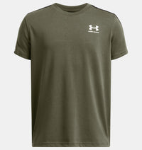 UNDER ARMOUR Boys' Sportstyle Taped T-Shirt - Olive Green