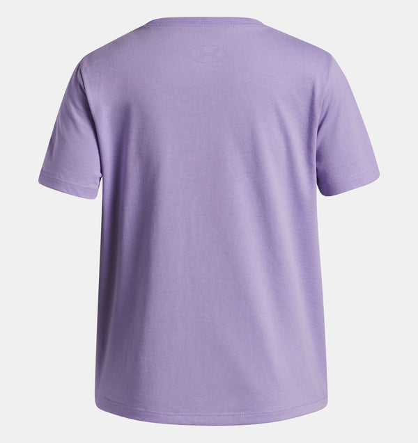 UNDER ARMOUR Girl's Rival Shimmer T-Shirt - Purple