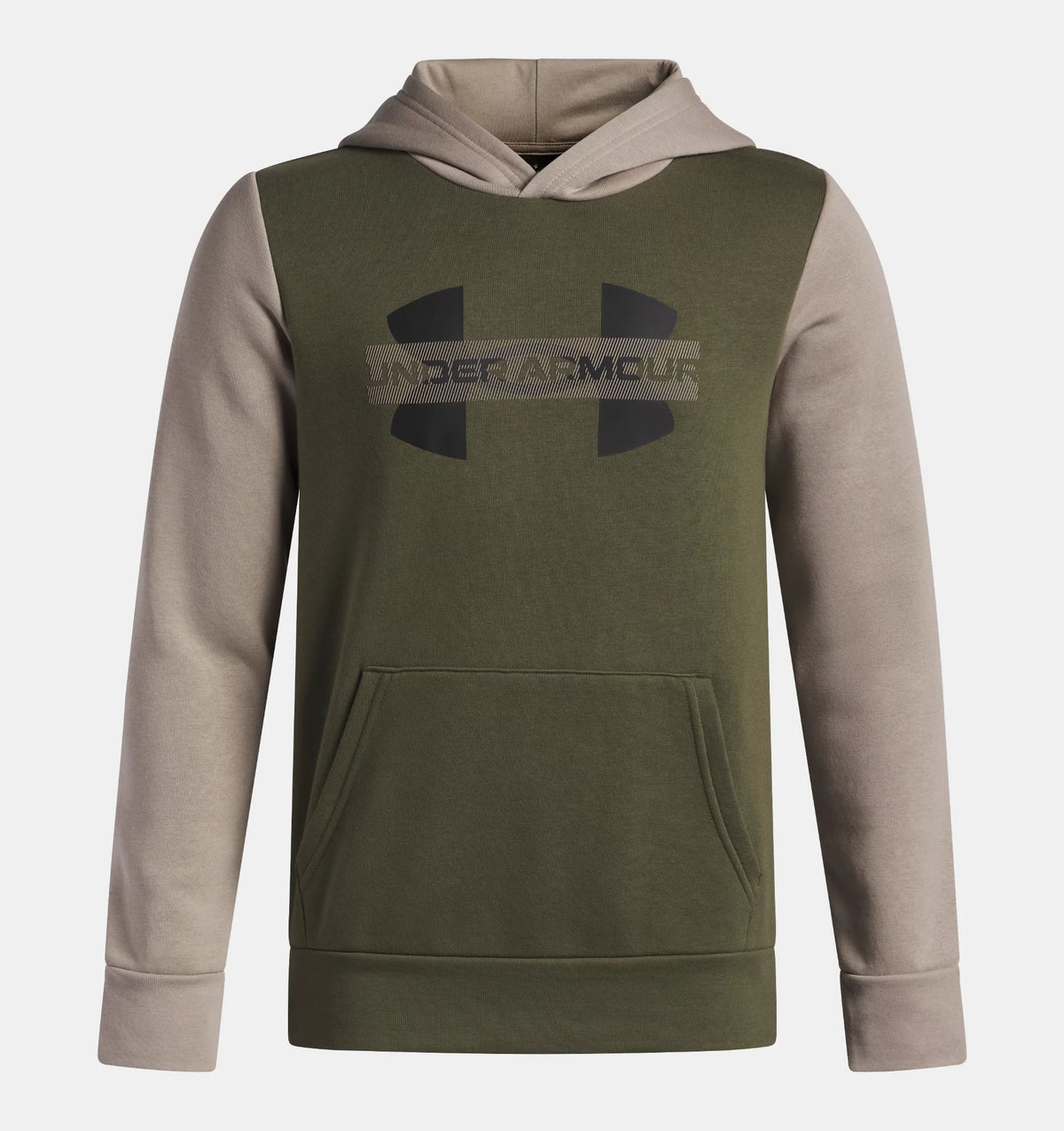 UNDER ARMOUR Boys' Rival Fleece Colorblock Hoodie - Green