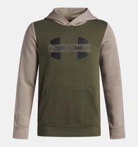 UNDER ARMOUR Boys' Rival Fleece Colorblock Hoodie - Green