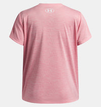 UNDER ARMOUR Girl's Tech Twist Wordmark Logo T-Shirt - Pink