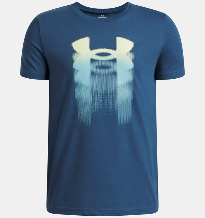 UNDER ARMOUR Boys' Logo Blur T-Shirt - Blue