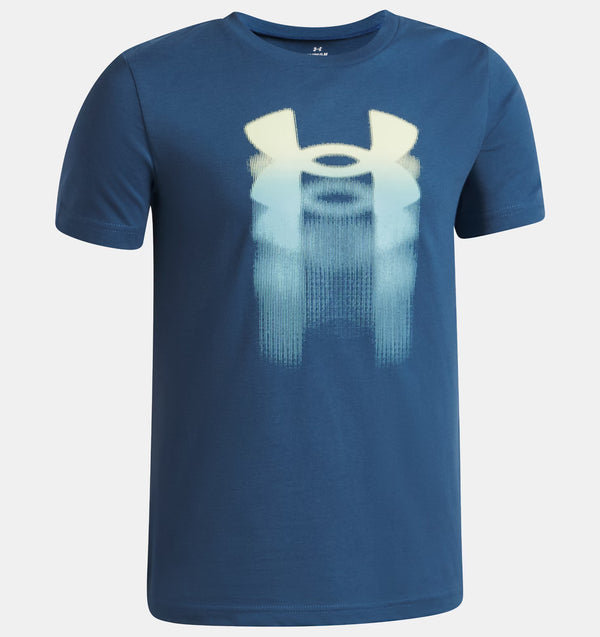 UNDER ARMOUR Boys' Logo Blur T-Shirt - Blue