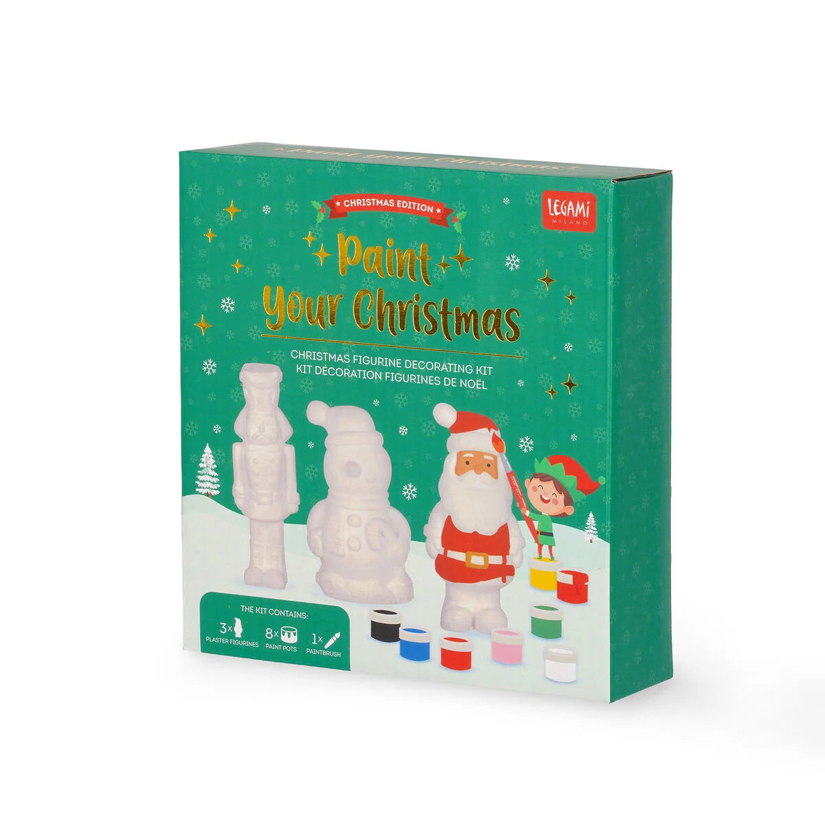 LEGAMI Christmas Figurine Decorating Kit - Paint Your Christmas