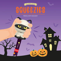 SQUELEGAMI Pencil with Halloween Squishy Mummy Cat "Nine Lives Later" - Squeezies