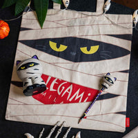 SQUELEGAMI Pencil with Halloween Squishy Mummy Cat "Nine Lives Later" - Squeezies